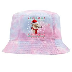 Ugly Sweater Christmas Borzoi Dog Santa Hat Pajama Xmas Long Sleeve Tie-Dyed Bucket Hat