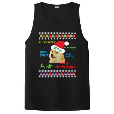 Ugly Sweater Christmas Doge Meme Sweatshirt Shiba Inu Dog PosiCharge Competitor Tank