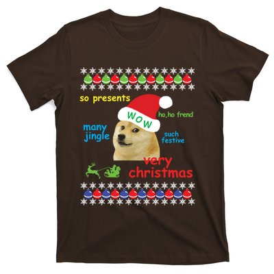 Ugly Sweater Christmas Doge Meme Sweatshirt Shiba Inu Dog T-Shirt