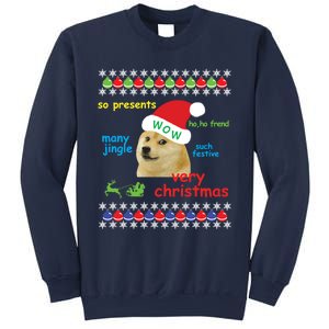 Ugly Sweater Christmas Doge Meme Sweatshirt Shiba Inu Dog Sweatshirt