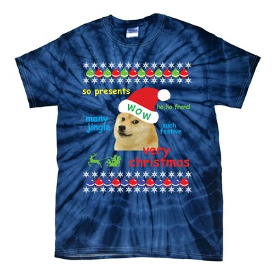 Ugly Sweater Christmas Doge Meme Sweatshirt Shiba Inu Dog Tie-Dye T-Shirt