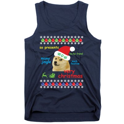 Ugly Sweater Christmas Doge Meme Sweatshirt Shiba Inu Dog Tank Top