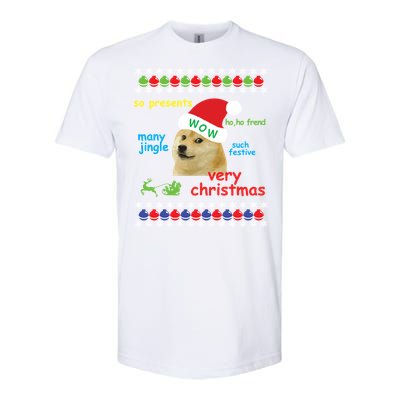 Ugly Sweater Christmas Doge Meme Sweatshirt Shiba Inu Dog Softstyle CVC T-Shirt