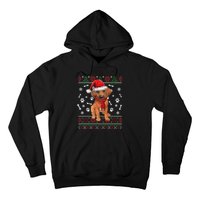 Ugly Sweater Christmas Rhodesian Ridgeback Santa Hat Pajama Sweatshirt Hoodie