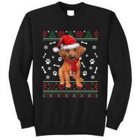 Ugly Sweater Christmas Rhodesian Ridgeback Santa Hat Pajama Sweatshirt Sweatshirt