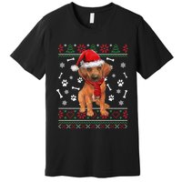 Ugly Sweater Christmas Rhodesian Ridgeback Santa Hat Pajama Sweatshirt Premium T-Shirt