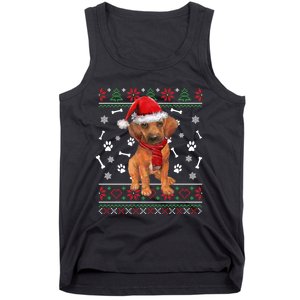 Ugly Sweater Christmas Rhodesian Ridgeback Santa Hat Pajama Sweatshirt Tank Top