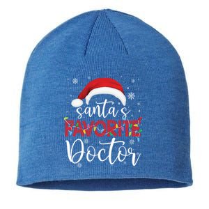 Ugly Sweater Christmas SantaS Favorite Doctor Xmas Cute Gift Sustainable Beanie