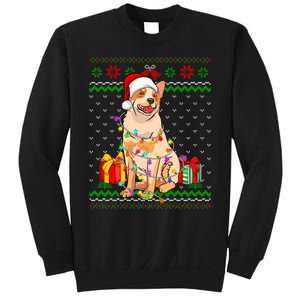 Ugly Sweater Christmas Lights Australian Cattle Dog Lover Sweatshirt