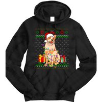 Ugly Sweater Christmas Lights Australian Cattle Dog Lover Tie Dye Hoodie