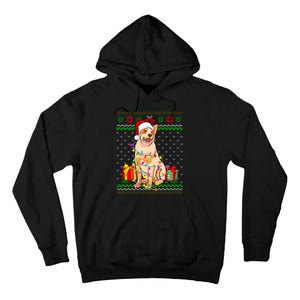 Ugly Sweater Christmas Lights Australian Cattle Dog Lover Tall Hoodie