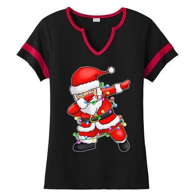 Ugly Sweater Cool Gift Christmas Squad Dabbing Santa Claus Gift Ladies Halftime Notch Neck Tee