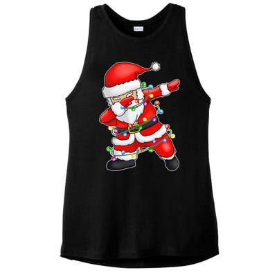 Ugly Sweater Cool Gift Christmas Squad Dabbing Santa Claus Gift Ladies PosiCharge Tri-Blend Wicking Tank