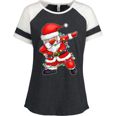 Ugly Sweater Cool Gift Christmas Squad Dabbing Santa Claus Gift Enza Ladies Jersey Colorblock Tee