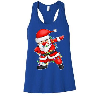 Ugly Sweater Cool Gift Christmas Squad Dabbing Santa Claus Gift Women's Racerback Tank