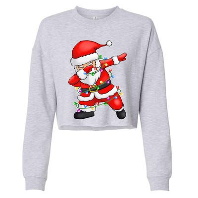 Ugly Sweater Cool Gift Christmas Squad Dabbing Santa Claus Gift Cropped Pullover Crew