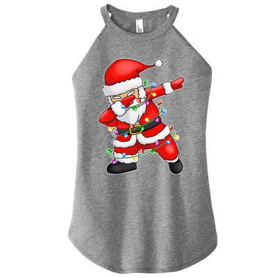 Ugly Sweater Cool Gift Christmas Squad Dabbing Santa Claus Gift Women's Perfect Tri Rocker Tank