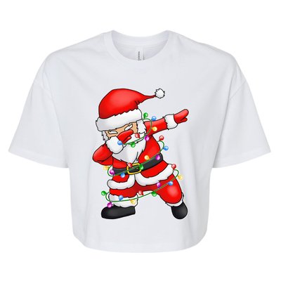 Ugly Sweater Cool Gift Christmas Squad Dabbing Santa Claus Gift Bella+Canvas Jersey Crop Tee