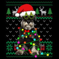 Ugly Sweater Christmas Lights Schnauzer Dog Puppy Lover Gift Impact Tech Backpack