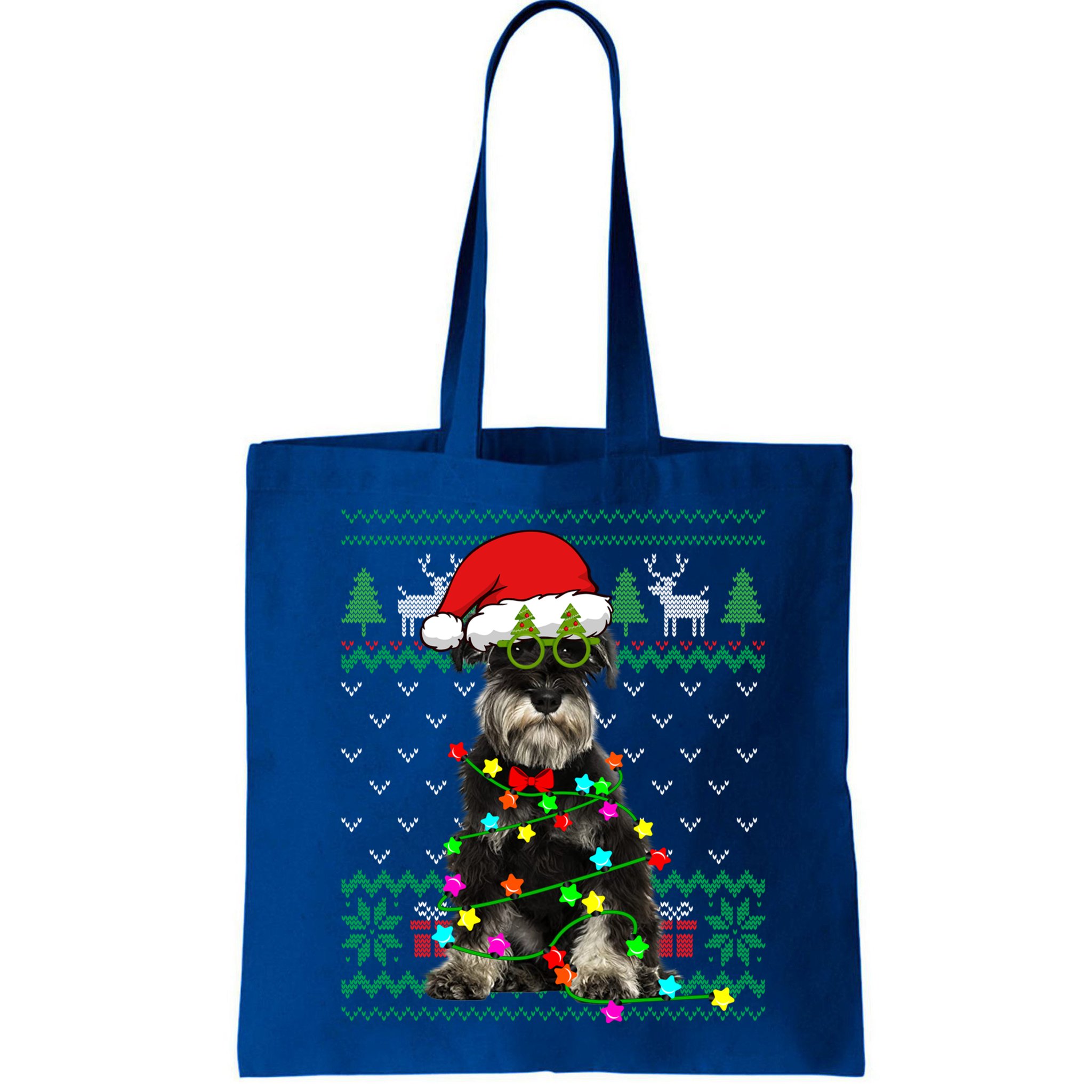 Ugly Sweater Christmas Lights Schnauzer Dog Puppy Lover Gift Bag