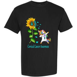 Unicorn SunFlower Cervical Cancer Awareness Garment-Dyed Heavyweight T-Shirt