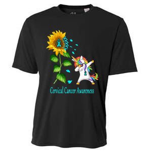 Unicorn SunFlower Cervical Cancer Awareness Cooling Performance Crew T-Shirt