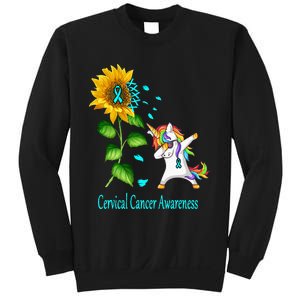 Unicorn SunFlower Cervical Cancer Awareness Sweatshirt