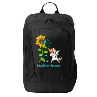 Unicorn SunFlower Cervical Cancer Awareness City Backpack