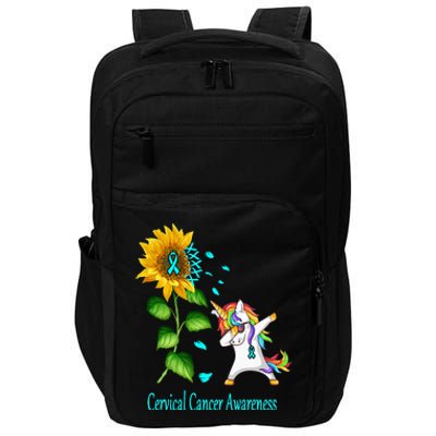 Unicorn SunFlower Cervical Cancer Awareness Impact Tech Backpack