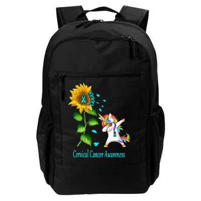 Unicorn SunFlower Cervical Cancer Awareness Daily Commute Backpack