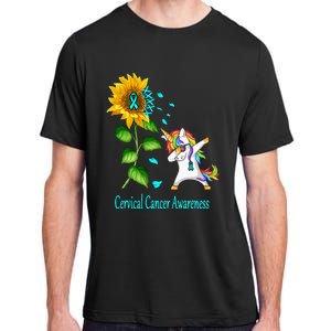 Unicorn SunFlower Cervical Cancer Awareness Adult ChromaSoft Performance T-Shirt