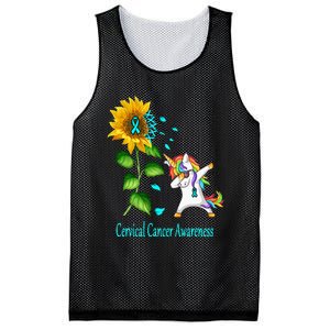 Unicorn SunFlower Cervical Cancer Awareness Mesh Reversible Basketball Jersey Tank