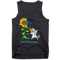 Unicorn SunFlower Cervical Cancer Awareness Tank Top