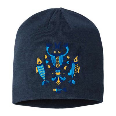 Ukrainian Sea Creatures Sustainable Beanie