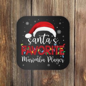 Ugly Sweater Christmas SantaS Favorite Marimba Player Xmas Long Sleeve Coaster