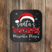 Ugly Sweater Christmas SantaS Favorite Marimba Player Xmas Long Sleeve Coaster