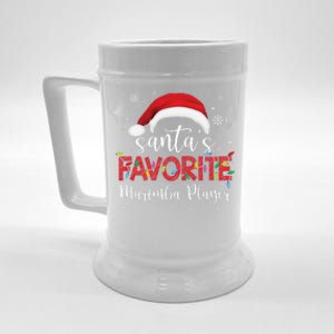 Ugly Sweater Christmas SantaS Favorite Marimba Player Xmas Long Sleeve Beer Stein