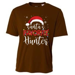 Ugly Sweater Christmas SantaS Favorite Hunter Xmas Cooling Performance Crew T-Shirt