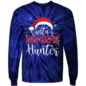 Ugly Sweater Christmas SantaS Favorite Hunter Xmas Tie-Dye Long Sleeve Shirt