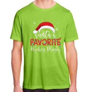 Ugly Sweater Christmas SantaS Favorite Hockey Player Xmas Gift Adult ChromaSoft Performance T-Shirt