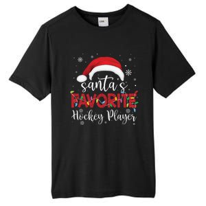 Ugly Sweater Christmas SantaS Favorite Hockey Player Xmas Gift Tall Fusion ChromaSoft Performance T-Shirt