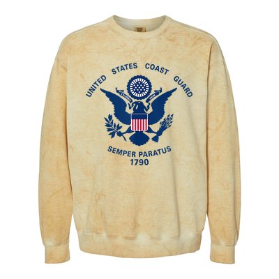 United States Coast Guard USCG Logo Police Veteran Patriotic Colorblast Crewneck Sweatshirt