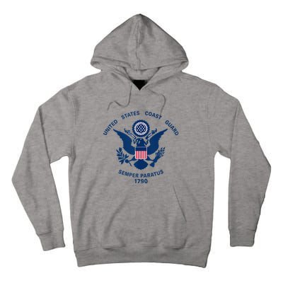 United States Coast Guard USCG Logo Police Veteran Patriotic Tall Hoodie