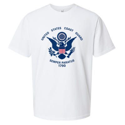 United States Coast Guard USCG Logo Police Veteran Patriotic Sueded Cloud Jersey T-Shirt