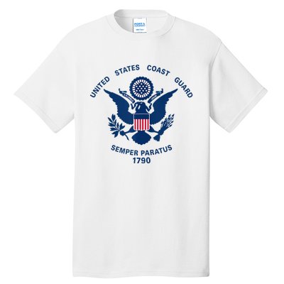 United States Coast Guard USCG Logo Police Veteran Patriotic Tall T-Shirt