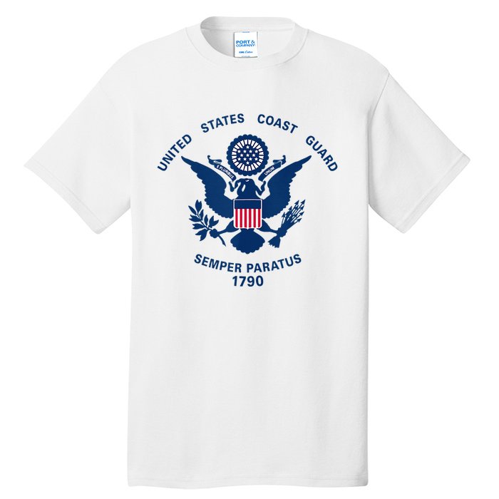 United States Coast Guard USCG Logo Police Veteran Patriotic Tall T-Shirt