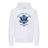 United States Coast Guard USCG Logo Police Veteran Patriotic Premium Hoodie