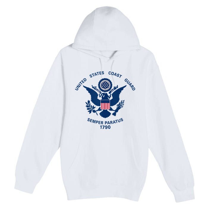 United States Coast Guard USCG Logo Police Veteran Patriotic Premium Pullover Hoodie