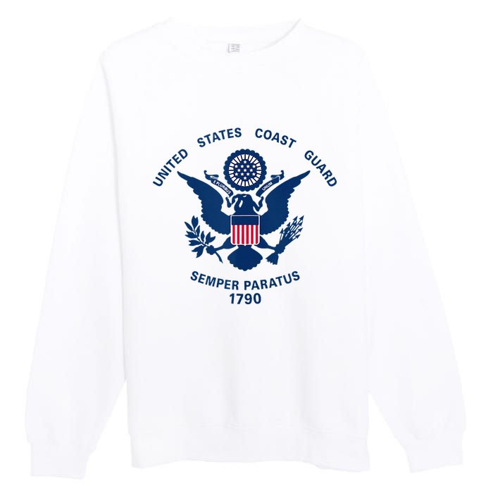 United States Coast Guard USCG Logo Police Veteran Patriotic Premium Crewneck Sweatshirt