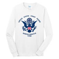 United States Coast Guard USCG Logo Police Veteran Patriotic Tall Long Sleeve T-Shirt